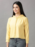 Women's Yellow Solid Crop Top-AE-10459-Yellow