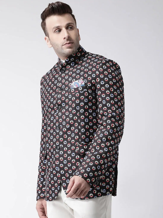 Hangup Men Standard Printed Men Formalwear-D132_5Button_Blazer