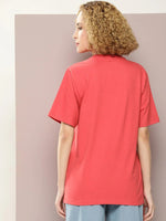 Dillinger Red Graphic Oversized T-Shirt-WMNCR390CST-XS