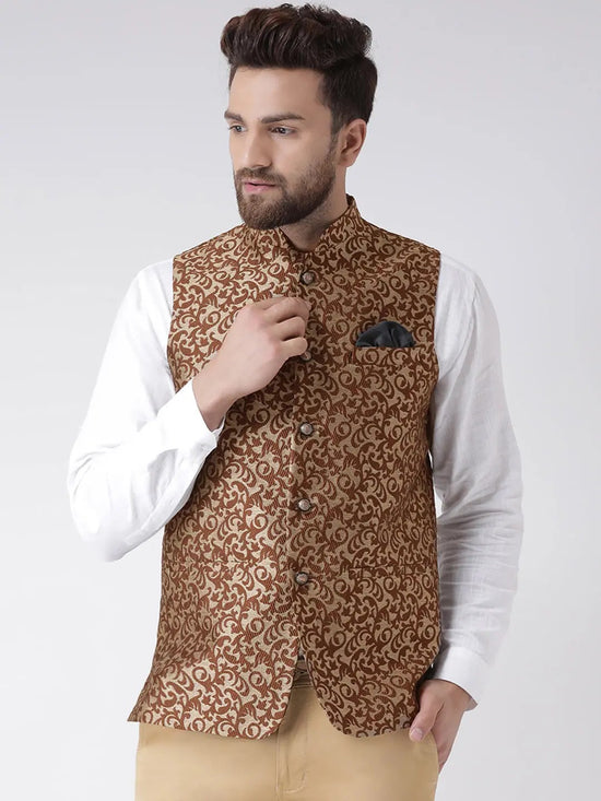 Hangup Men Standard Solid Men's Indian Wear-82AJacquardNehru