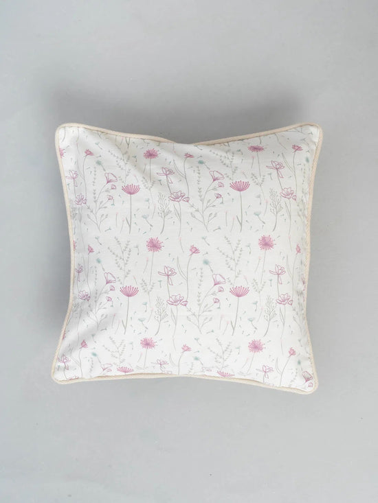 Drifting Dandelion 100% cotton floral cushion cover for sofa - Lavender-230454021