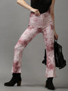 Women's Mauve Solid Bootcut Denim Jeans-GZ-5139-Mauve