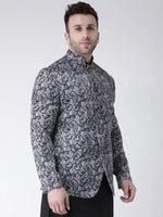 Hangup Men Standard Printed Men Formalwear-D1135ButtonBlazer