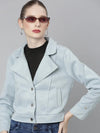 Women Blue Solid Tailored Jacket-CHN-9031-Blue