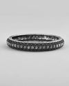 Rhodium-Plated Contemporay Oxidized Cuff Bracelet-VOJ373