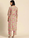 Kurta Pyajama with gota work in Grey Print