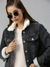 Women's Grey Solid Denim Jacket Jackets-IM-JKT9835-Grey