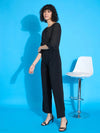 Women Black Round Neck Jumpsuit