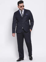 Hangup Men Standard Solid Men Formalwear-BlueTuxedo2_Blazer