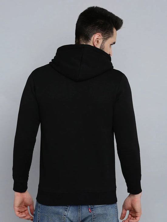 Men Black Solid Sweatshirt-SCAW-35-Black