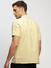 Men Cream Solid Shirt-CALIGO-1772-Cream