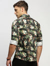 Men Green Floral Shirt-PRISM-1695-Green