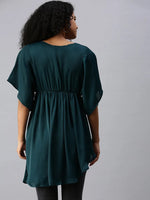 Women Green Solid A-Line Dress-AE-9932-Green