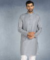 Hangup Men Standard Striped Men's Indian Wear-ST1111293_Grey_Lkurta