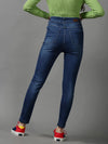 Women's Blue Solid Slim Fit Denim Jeans-IM-9890-Blue