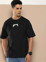 Difference of Opinion Black Graphic Oversized T-Shirt-DOOVR218BLK-S