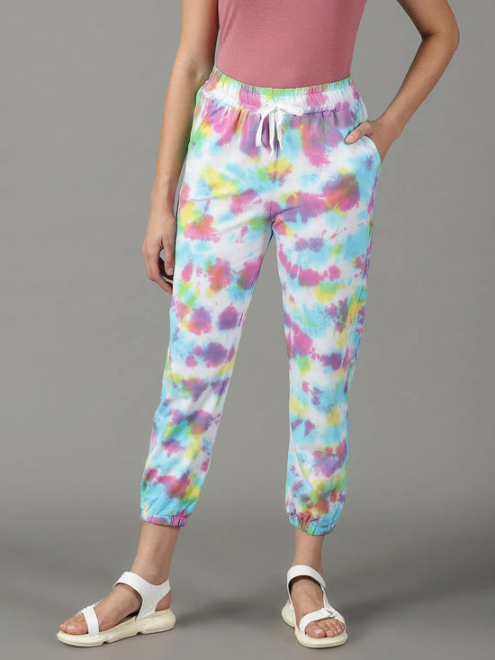 Women's Multi Tie Dye Track Pant-AF-1796-2-Multi