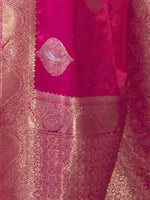 Saree Mall Women's  Blend Pink Woven Design Designer Saree With Blouse Piece-KELSEY299001