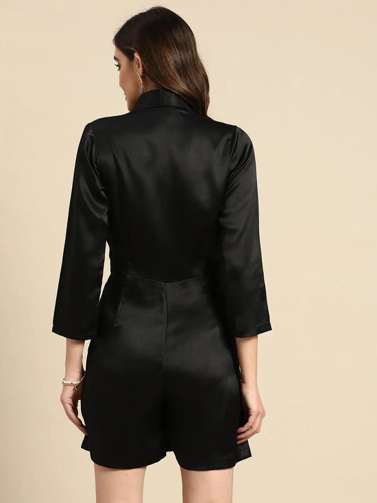 Divided Blazer Jumpsuit in Black