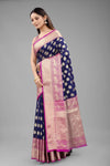 Ethnic Blossom Saree-SZ-CRB5-BU-573