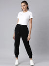 Women Black Solid Track Pant-AF-1812-Black