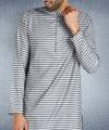 Hangup Men Standard Striped Men's Indian Wear-ST1111293_Grey_Lkurta