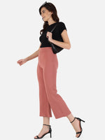 Pink Cropped Bootcut Pants