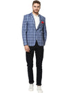 Hangup Men Standard Checkered Men Formalwear-D1CheckBlazer