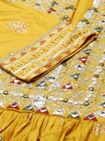 Women's Yellow Printed Kurta Set-SKC-1558-Yellow