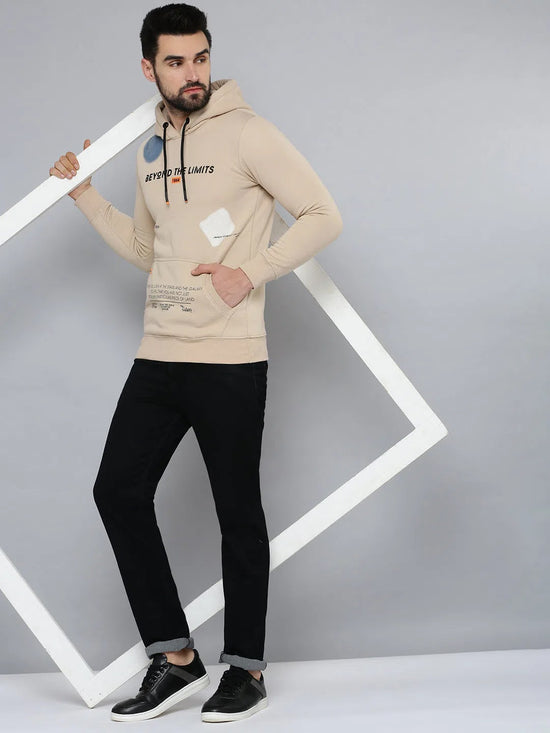 Men Beige Solid Sweatshirt-SCAW-24-Beige