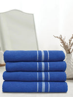 Athom Living Arrow Designed Soft Textured Bath Towel 67x137cm Pack of 4-AR-AAAA