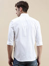 Men White Geometrical Casual Shirt-STANLEY-9858-White