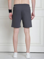 Venitian Men Cotton Printed Grey Shorts