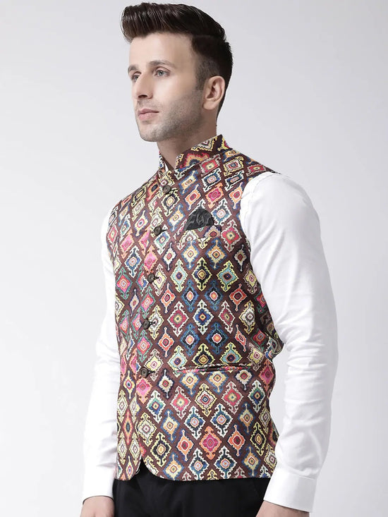 Hangup Men Standard Printed Men's Indian Wear-160A_Printed_Nehru