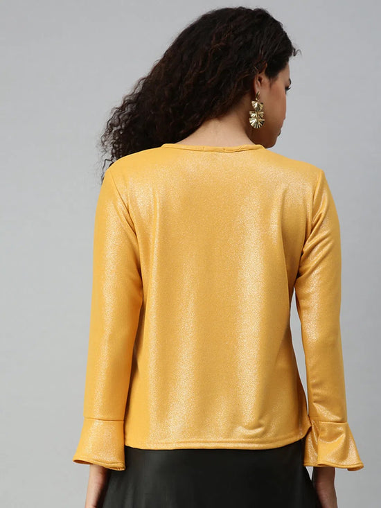 Women's Solid Mustard Top-AE-10203-Mustard