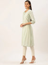 Women's Green Solid Straight Kurta-DF-1195-Seagreen