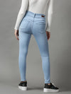 Women's Blue Solid Fit Denim Jeans-GZ-5350-Blue