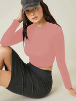 Aahwan Pink Polyester Round Neck Top-159-Pink-S