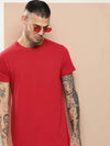 Difference Of Opinion Men's Red Plain T-Shirt-DOCRM136RED-S