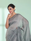 Steel Grey  Cotton Saree With Sequine Work-MA59CT06540061