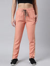 Women Solid Slim Fit Orange Track Pant-AF-1614-Orange