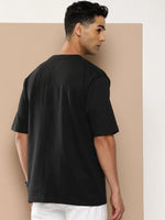 Difference of Opinion Black Graphic Oversized T-Shirt-DOOVR207BLK-S