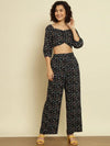 Black Floral Printed Co-ord Set