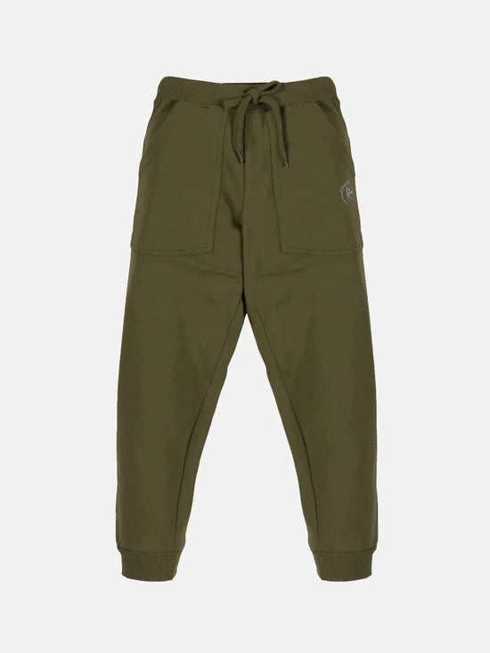 Solid Fleece Track Pant-AW23BTP014044