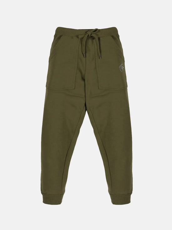 Solid Fleece Track Pant-AW23BTP014044