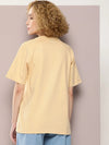 Dillinger Beige Graphic Oversized T-Shirt-WMNCR496BGE-XS