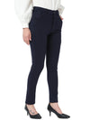 Smarty Pants Women's Cotton Lycra Ankle Length Blue Formal Trouser-SMPT-593B-S