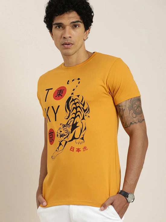 Dillinger Mustard Graphic Regular T-Shirt-DLCR18112MUST-S