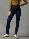 Women's Navy Blue Solid Skinny Fit Denim Jeans-GZ-5283-Navyblue