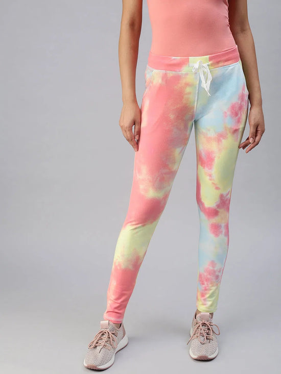 Women's Multi Tie Dye Track Pants-AF-1773A-Multi